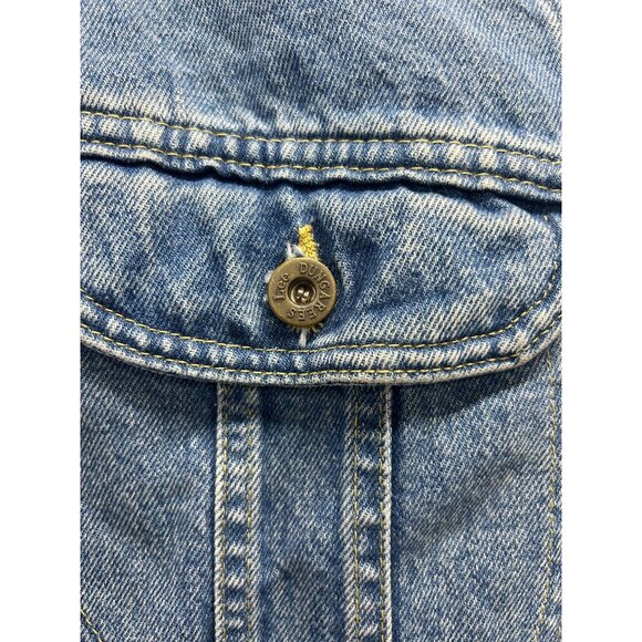 LEE Dungarees Denim Jacket Mens Sz XL USA Sanforized Trucker Vintage Medium Wash - Picture 4 of 9
